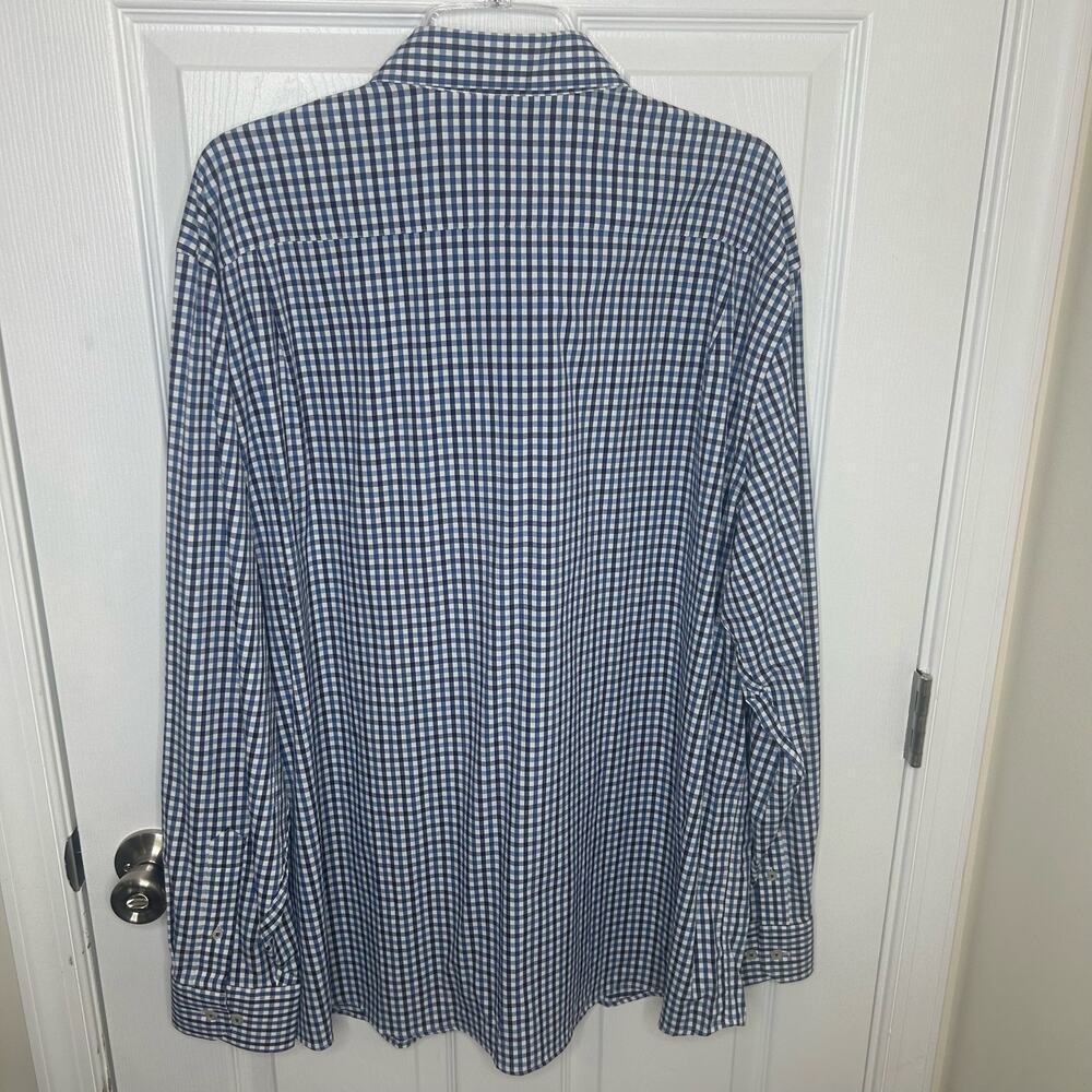 Southern Tide Button Down Size XXL Gingham Madras Blue 91% Nylon 5382 - Picture 7 of 9